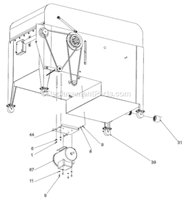 Page B Diagram and Parts List for HP30  Barranca Diamond Brick Saw
